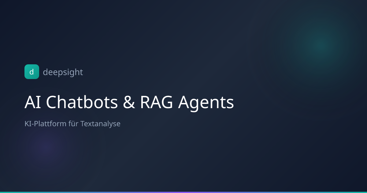 AI Chatbots & RAG Agents | deepsight