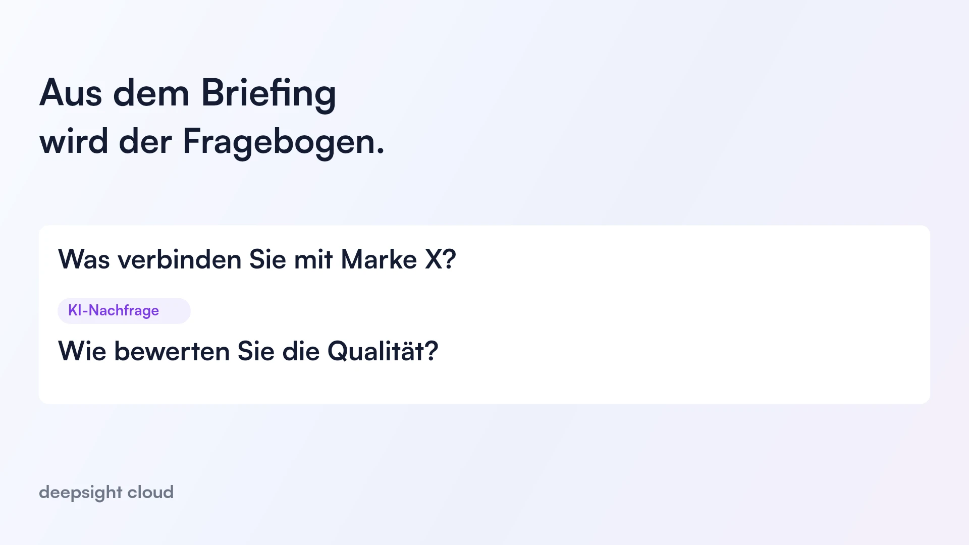 Vom Briefing zum Fragebogen