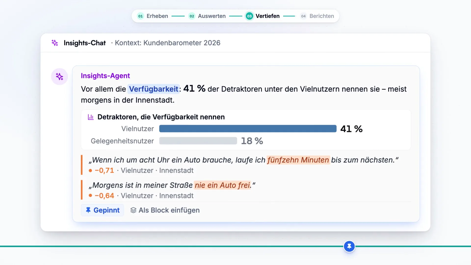 Vom Gruppenvergleich zur belegten Antwort